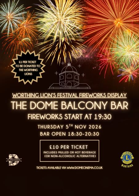 Worthing Lions Fireworks Display from The Dome Balcony bar